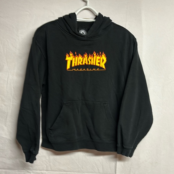 Thrasher Magazine Kids Flames Pull Over Hoodie Size Large (Child) - Picture 1 of 7